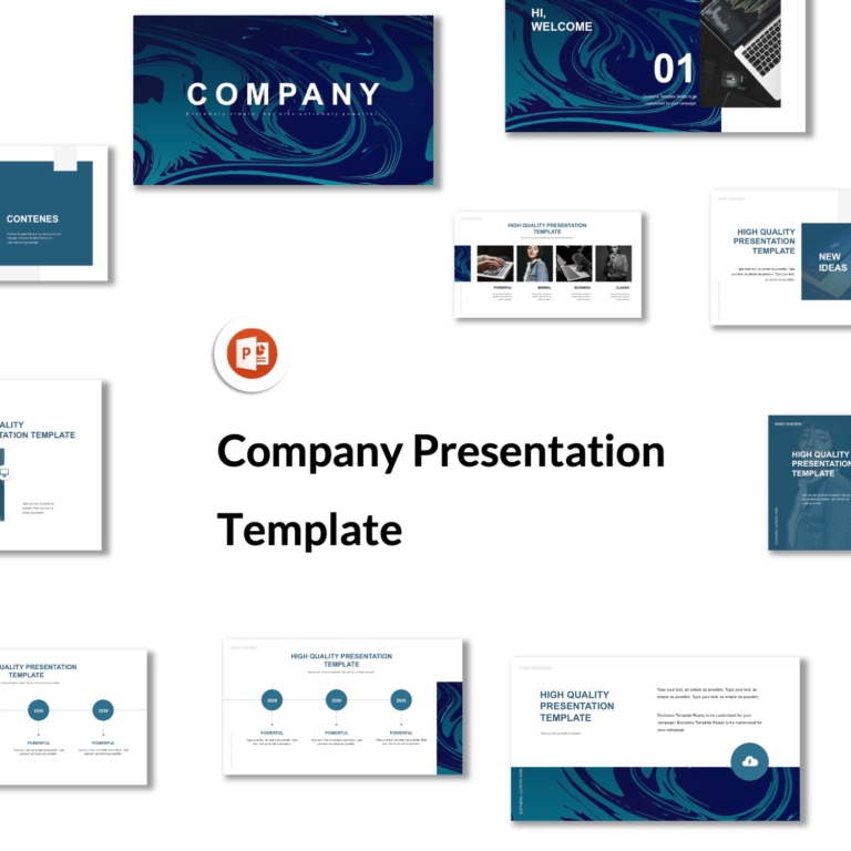 Beautiful Company Presentation Template Original And High Quality