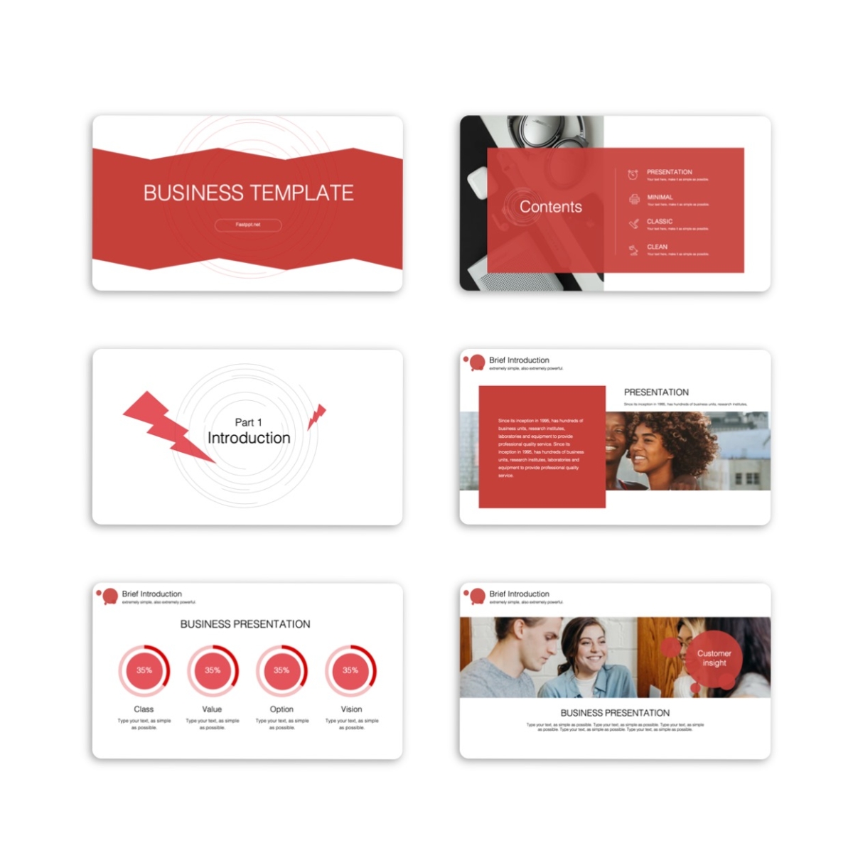 Google Slides-Red Business Startup Presentations Template