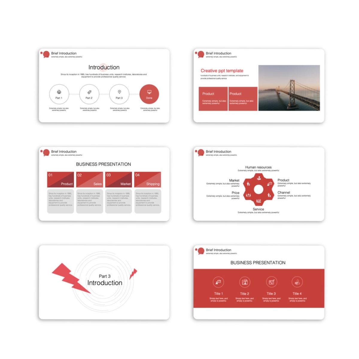 Red Business Startup Presentations Template