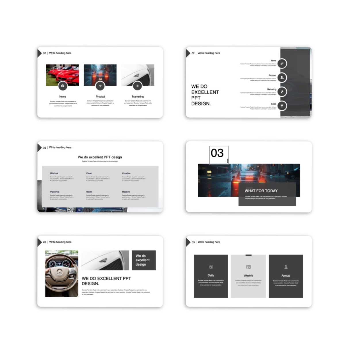 White Black Business Report Template