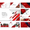 Red Business Report Presentation Powerpoint