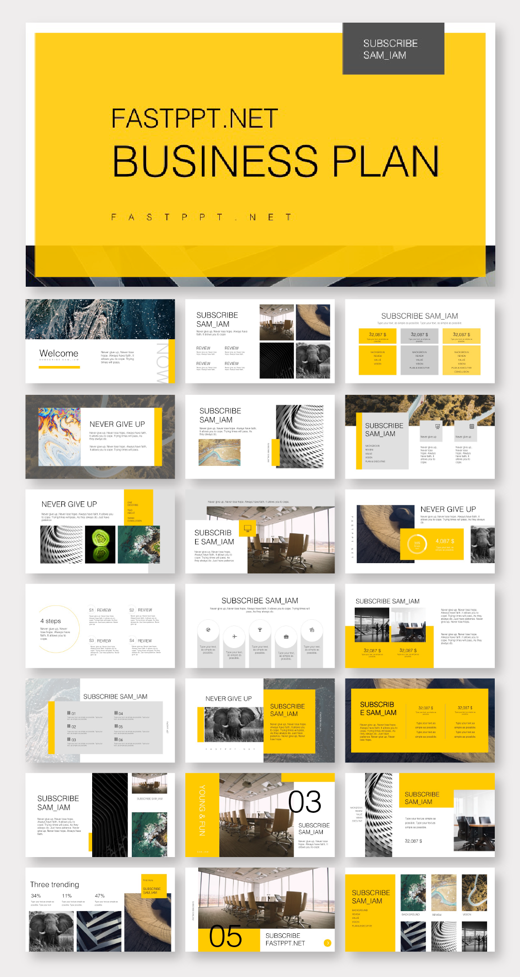 yellow presentation template