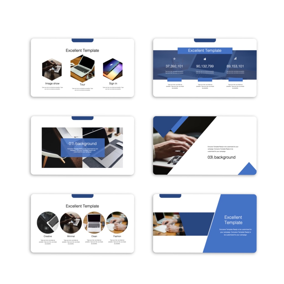 Blue Report Presentation Powerpoint - Google Slides
