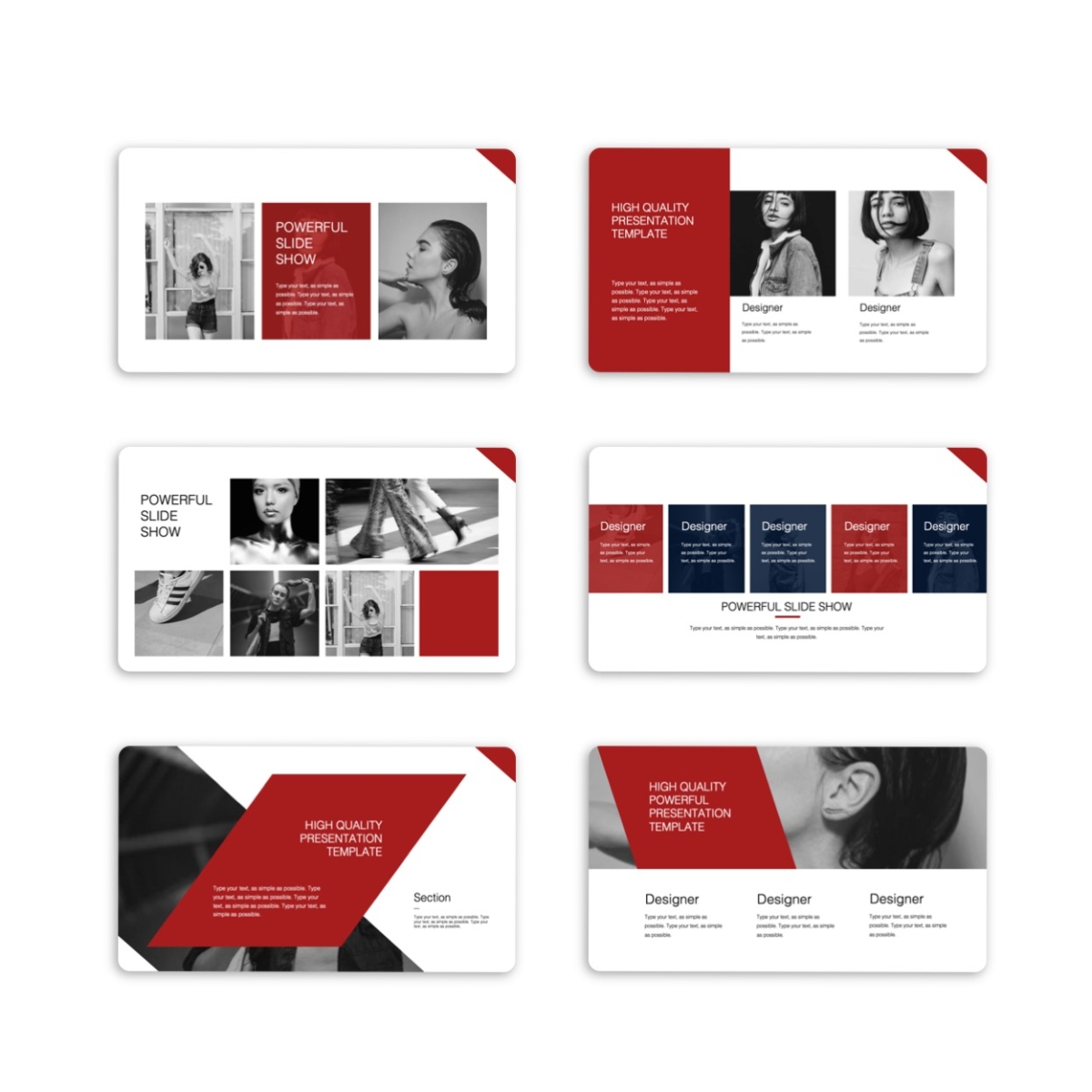 Red Creative Company Report PowerPoint - Google Slides