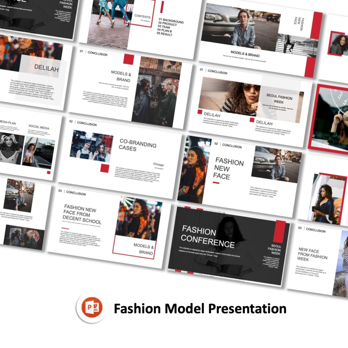 Powerful Fashion Model Presentation Template