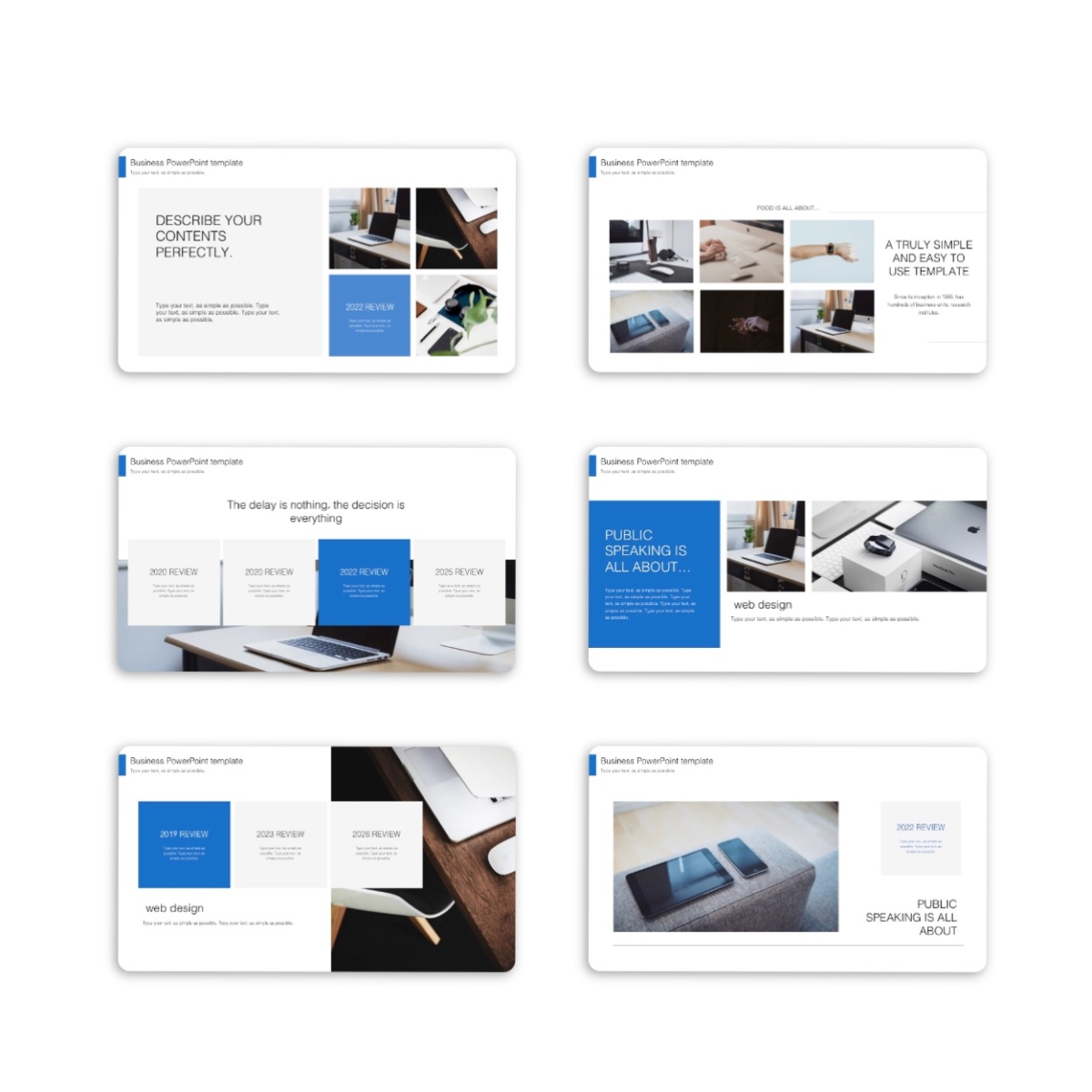 Google Slides-Blue Business Annual Report PowerPoint Template