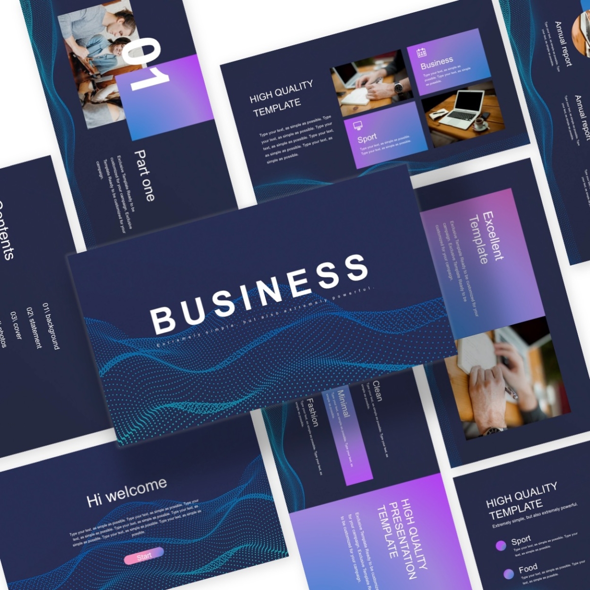 Annual Report Business Presentation Powerpoint