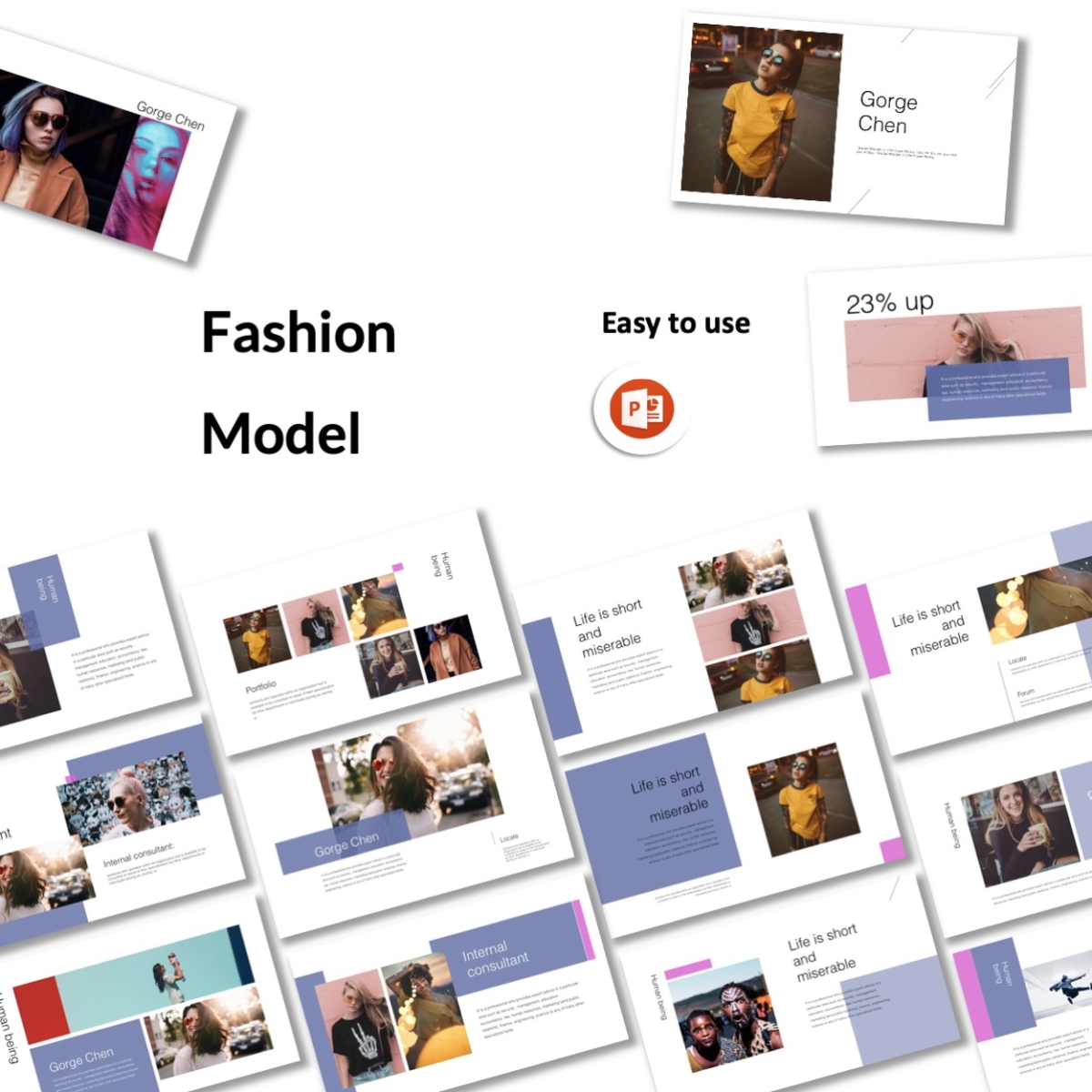 Fashion Model Lookbook Presentation Template