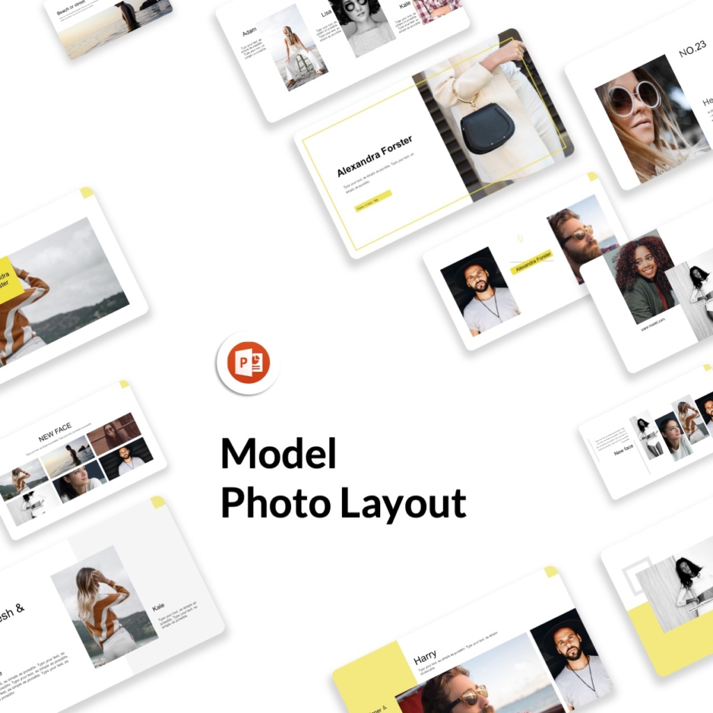 Creative Model Photo Layout Design Presentation Template – Original and ...