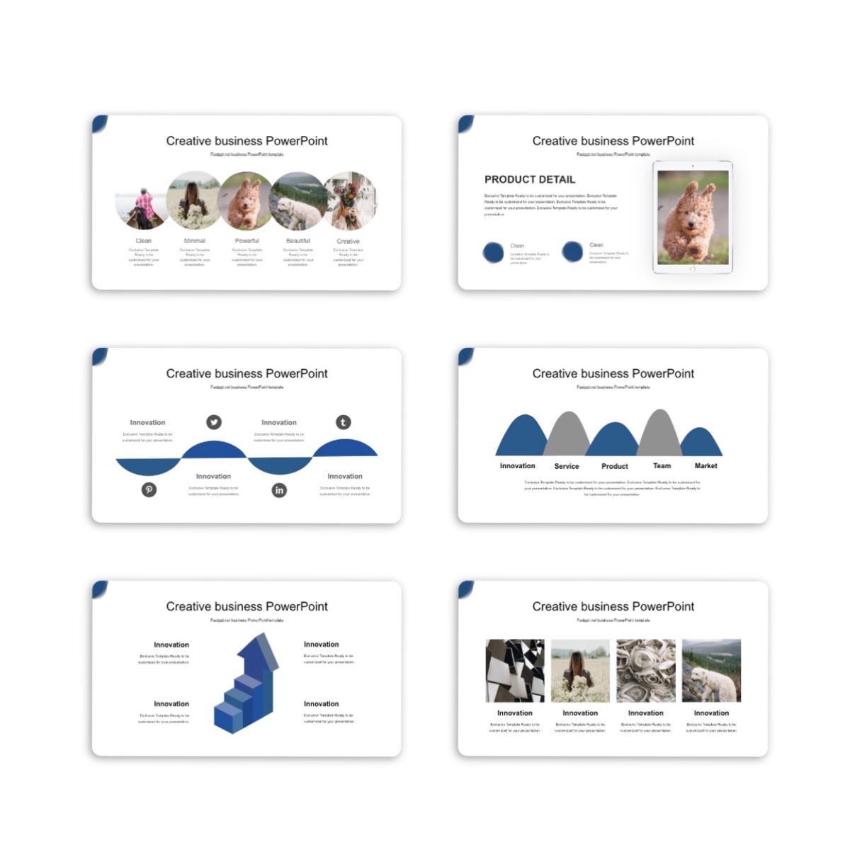 Blue Simple Business Report PowerPoint Template