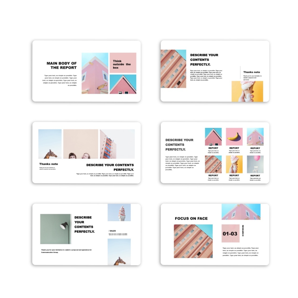 Creative Fashion Photo Layout Presentation Template