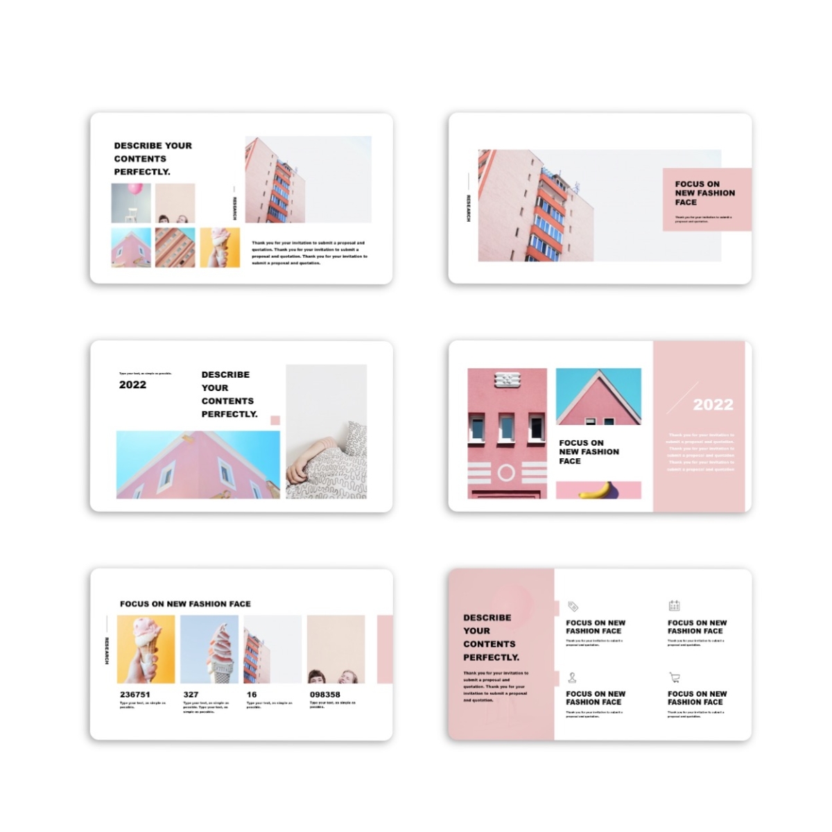 Creative Fashion Photo Layout Presentation Template