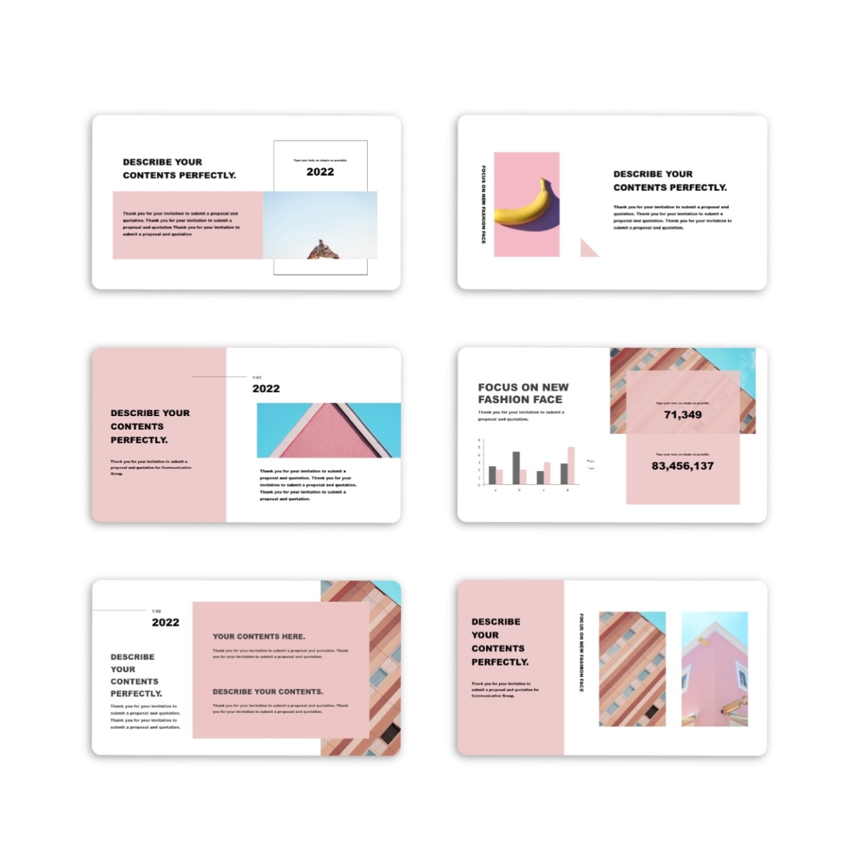 Creative Fashion Photo Layout Presentation Template