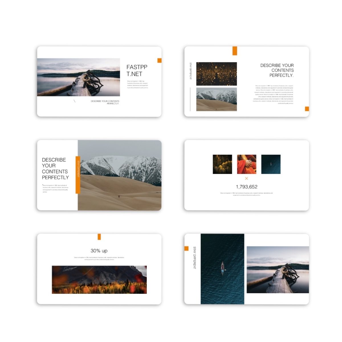 Google Slides-Orange Minimal Design Presentation Template