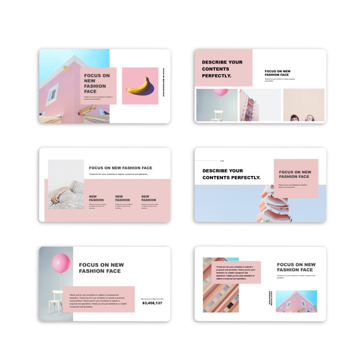 Creative Fashion Photo Layout Presentation Template