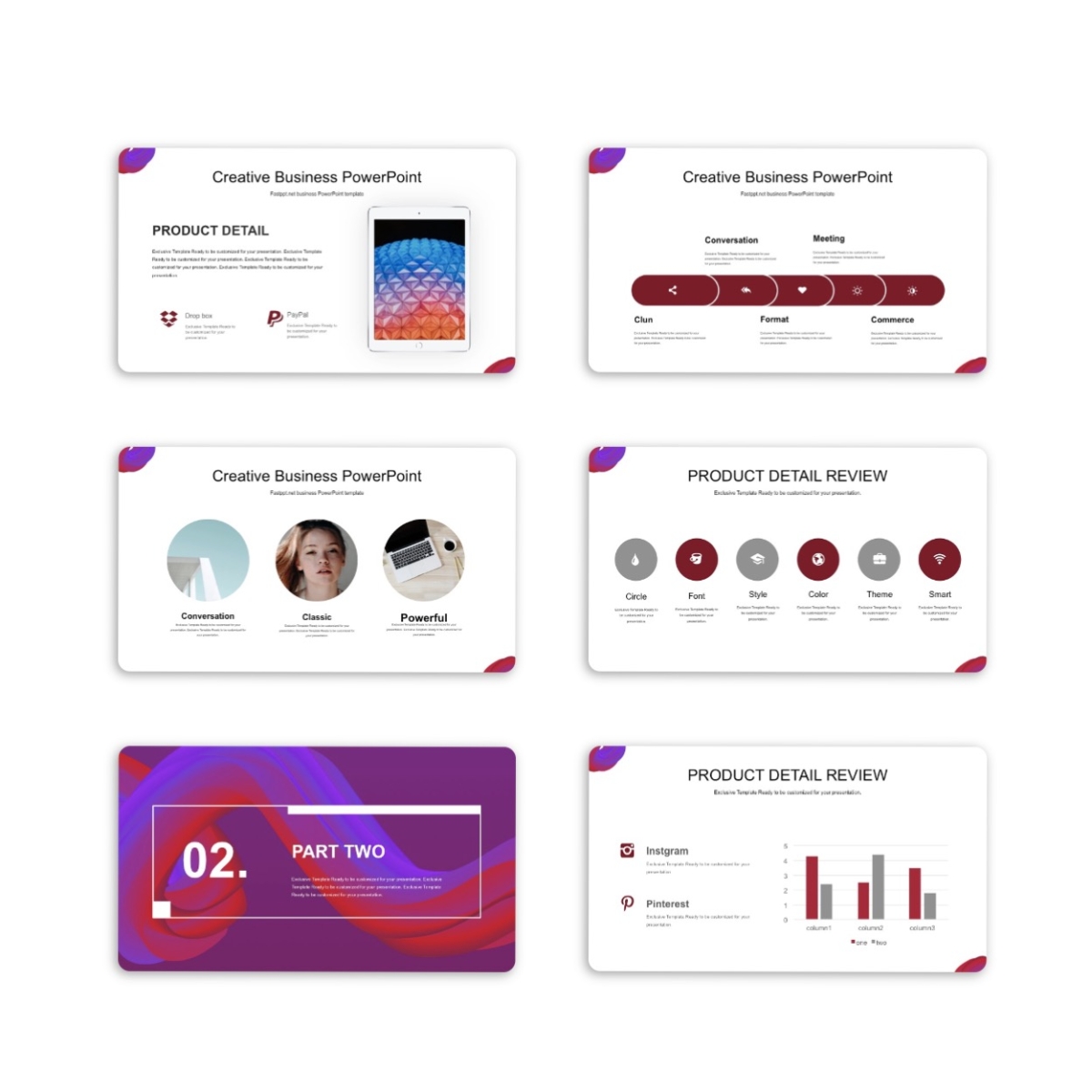Art & Eye-catching Business Report PowerPoint Template