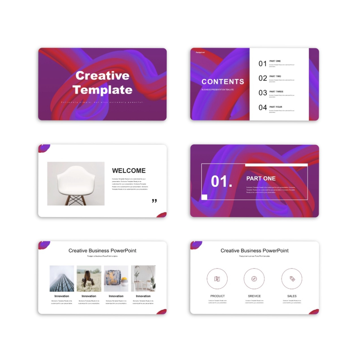 Art & Eye-catching Business Report PowerPoint Template