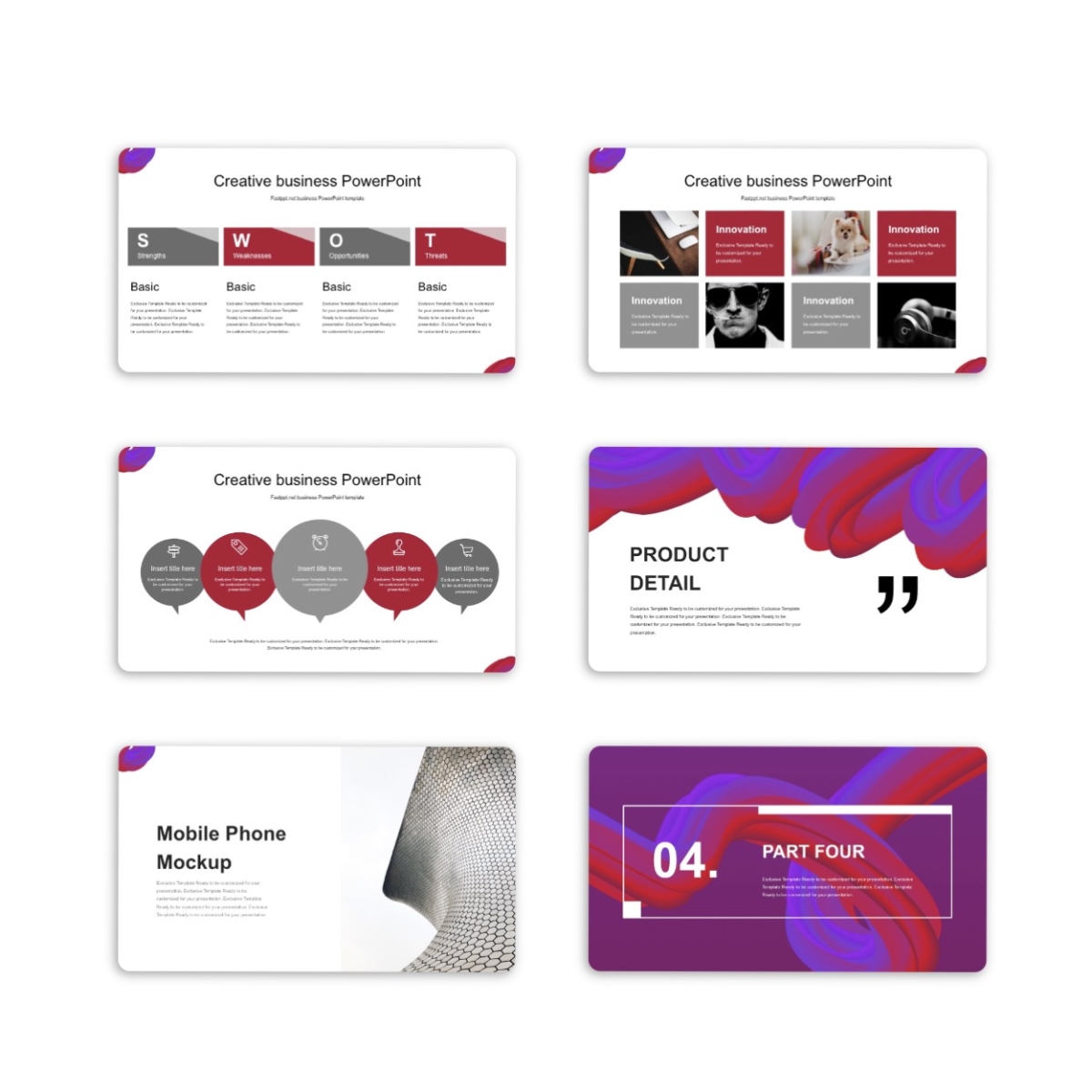 Art & Eye-catching Business Report PowerPoint Template