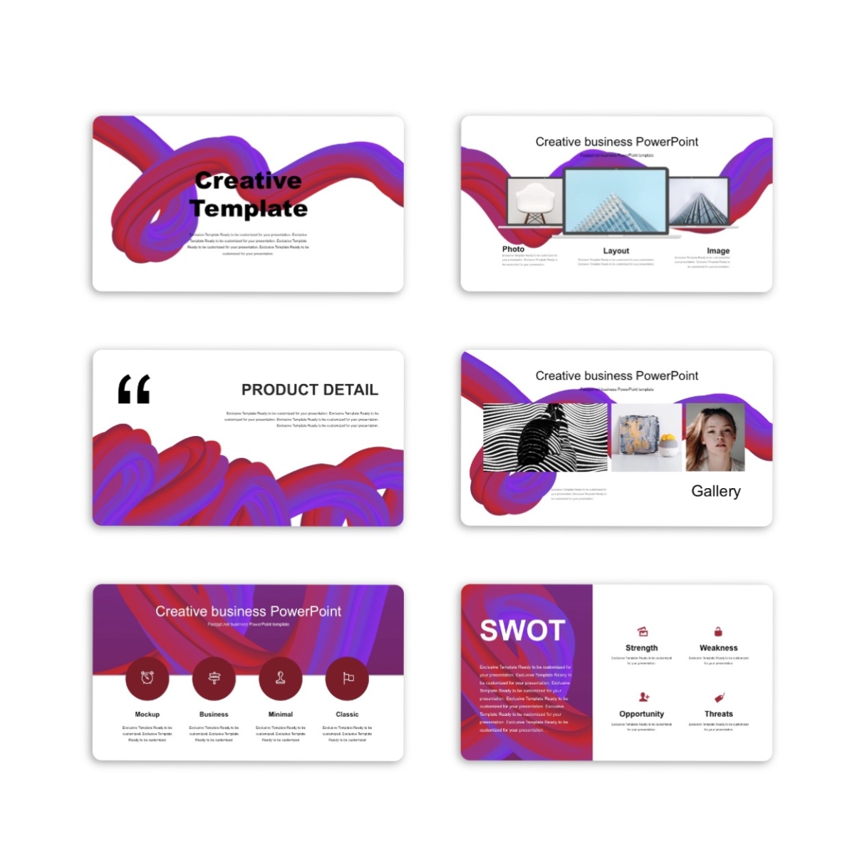 Art & Eye-catching Business Report PowerPoint Template