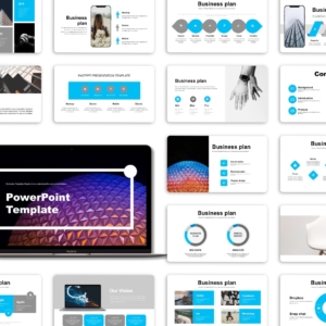 Clean Blue Business Report Presentation Template