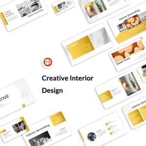 Golden Creative Interior Design PowerPoint Template