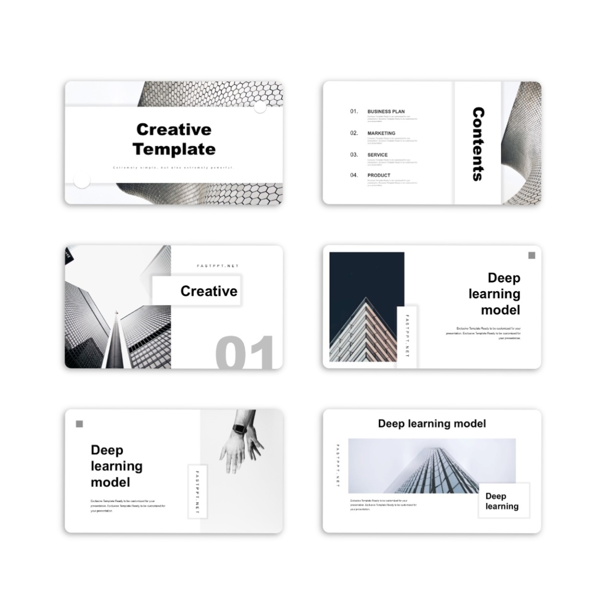 Clean White Business Report PowerPoint Template