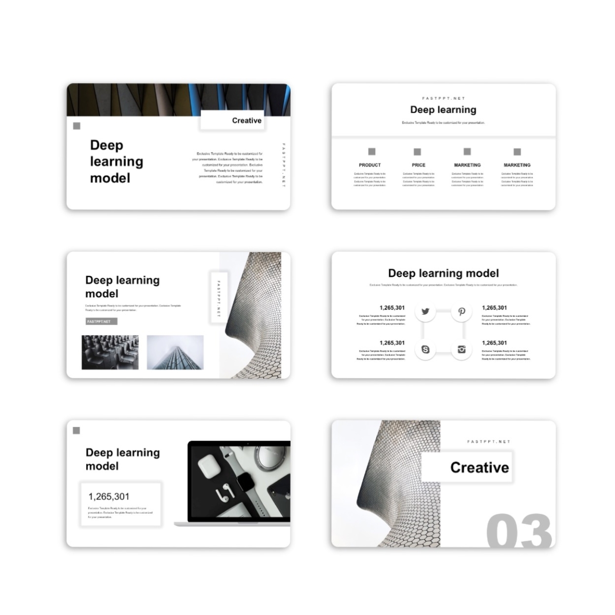 Clean White Business Report PowerPoint Template