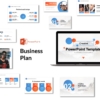 Blue and Red Business Plan PowerPoint Template