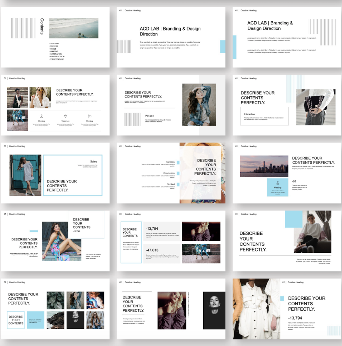 Blue Clean Business Report PowerPoint Template