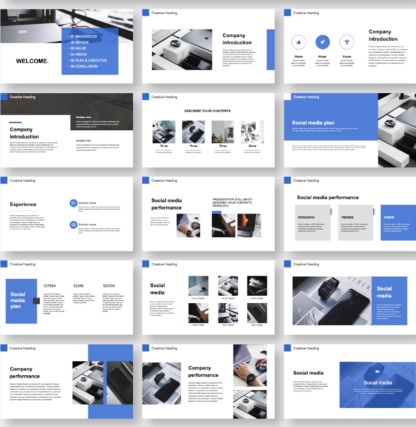 Blue Company Introduction & Business Plan Presentation Template ...