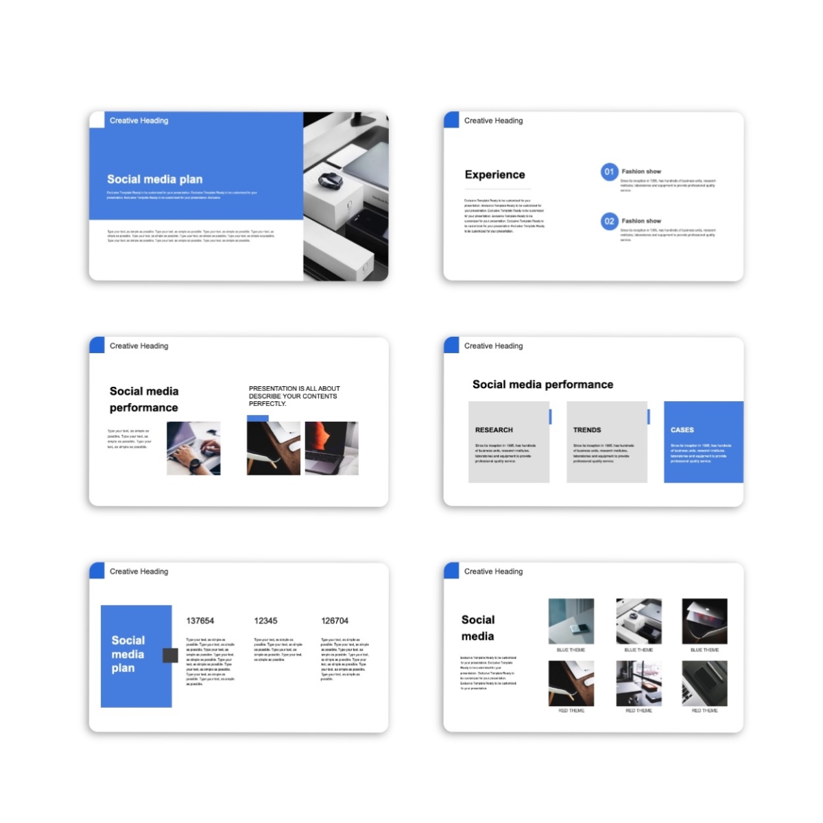 Google Slides-Blue Company Introduction Business Plan Presentation Template