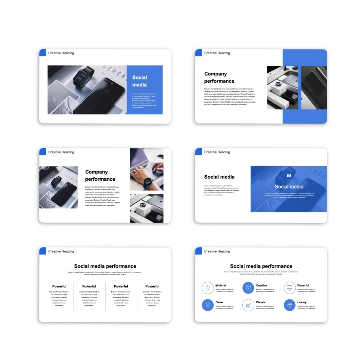 Google Slides-Blue Company Introduction Business Plan Presentation Template