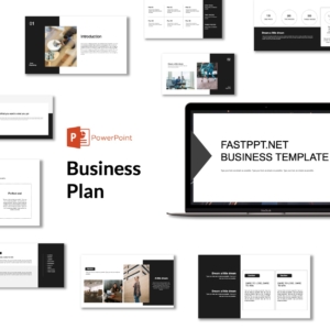Black White Creative Business Plan PowerPoint Template