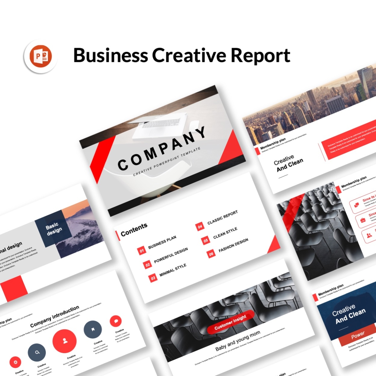 Beautiful Business Creative Report Presentation Template