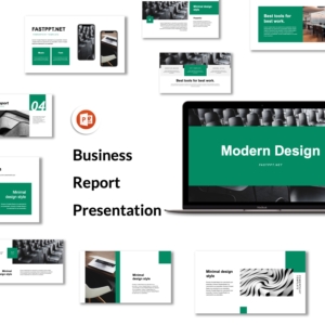 4 in 1 Art Business Report Presentation Template
