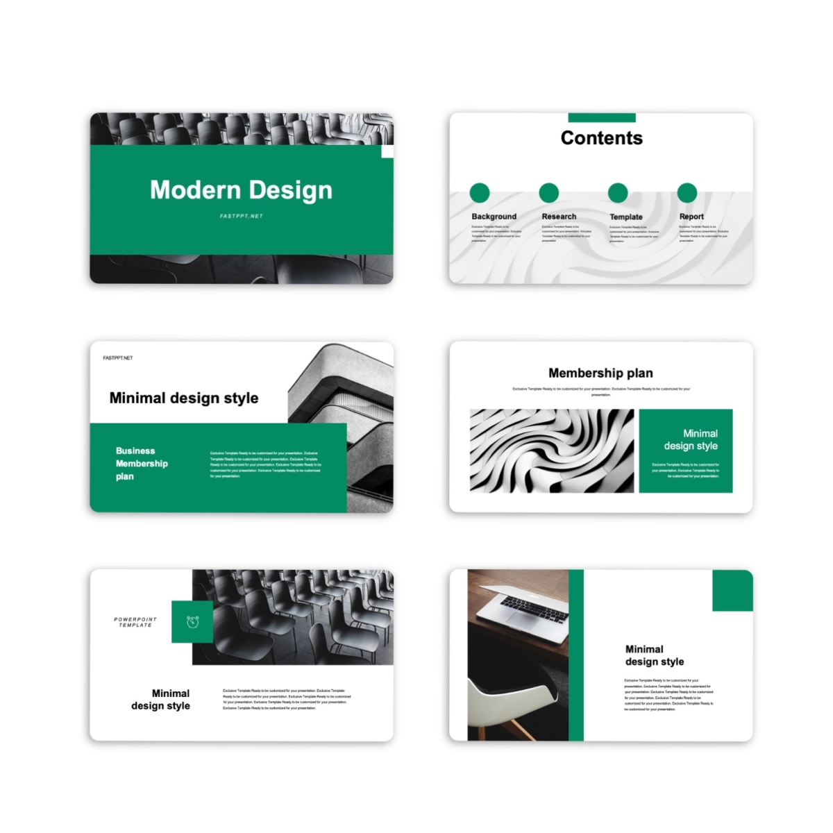4 in 1 Art Business Report Presentation Template