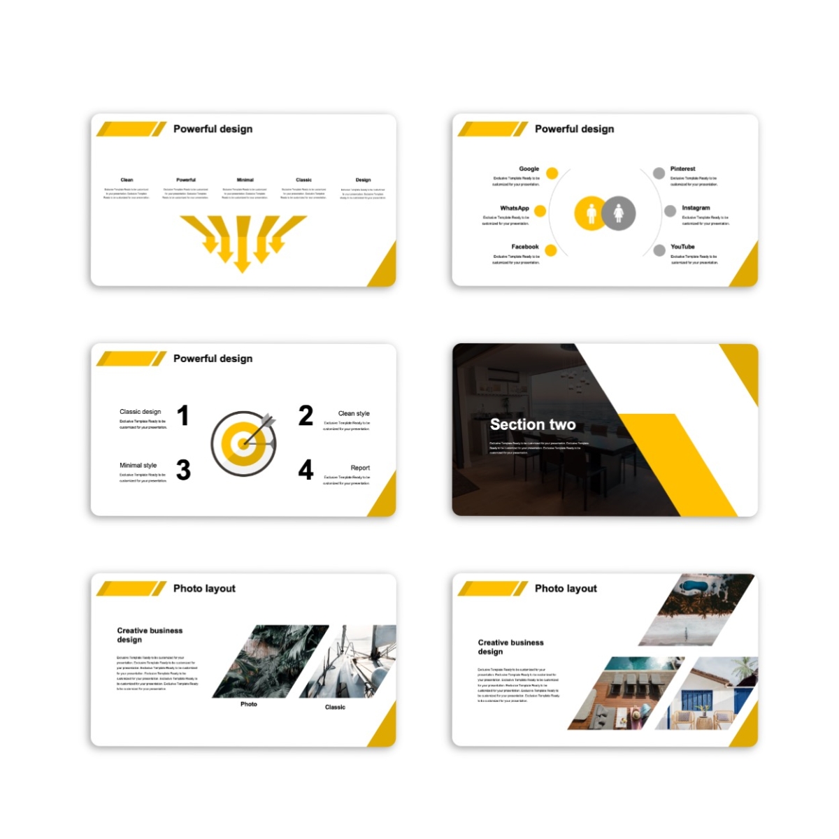 Google Slides-Black Yellow Annual Report Presentation Template