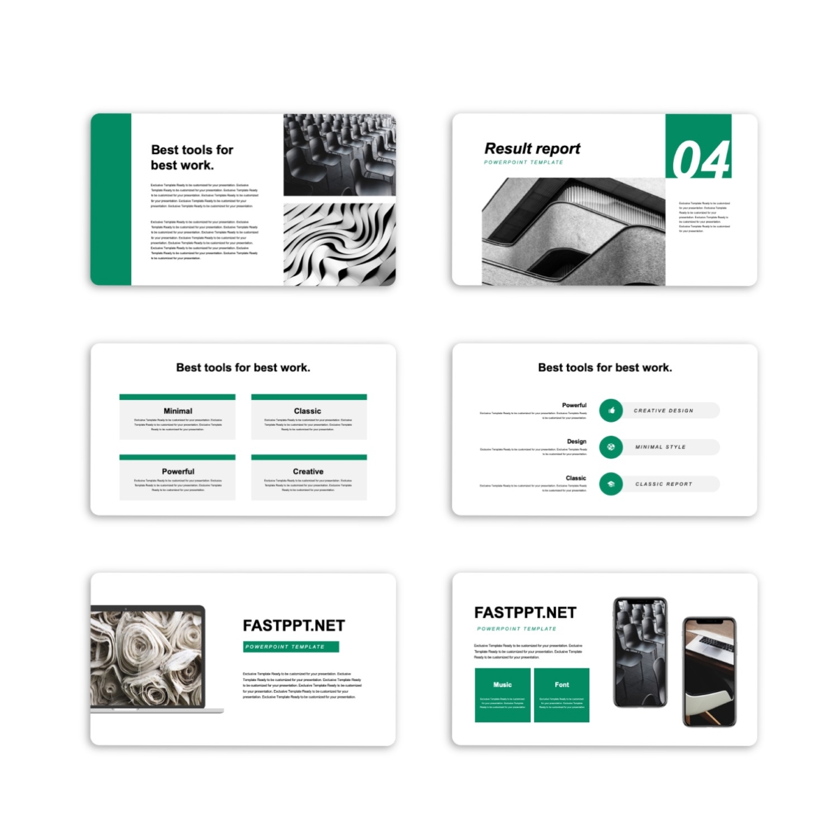 4 in 1 Art Business Report Presentation Template