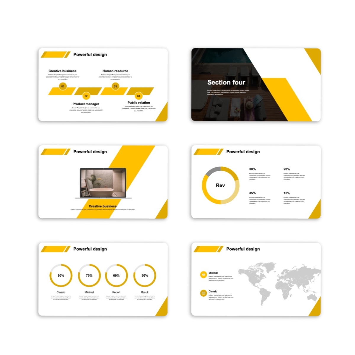 Google Slides-Black Yellow Annual Report Presentation Template