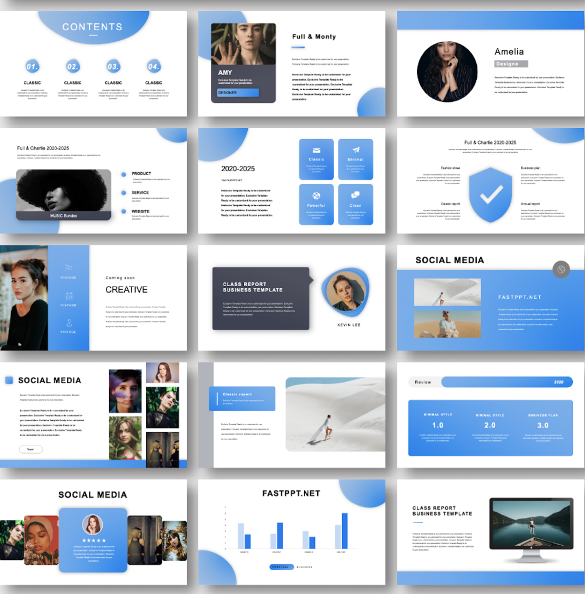 2 in 1 Business Plan & Report Presentation Template