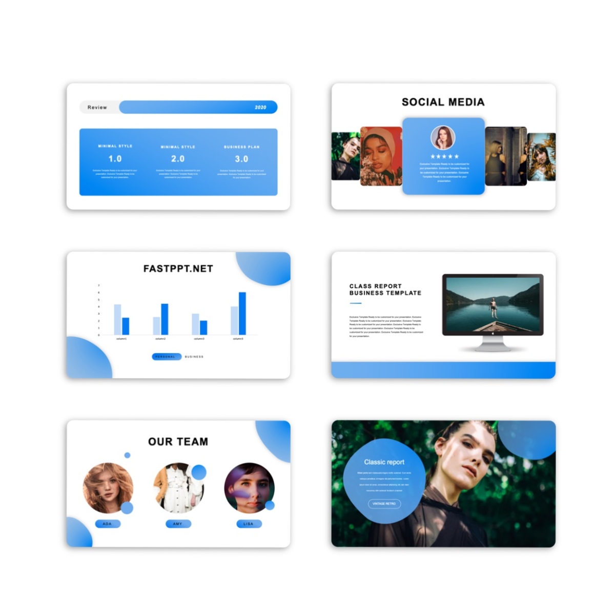 2 in 1 Business Plan & Report Presentation Template