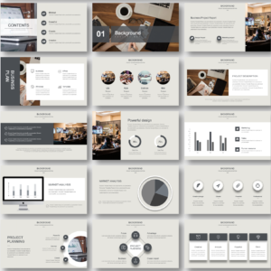Black & White Business Plan Presentation Template