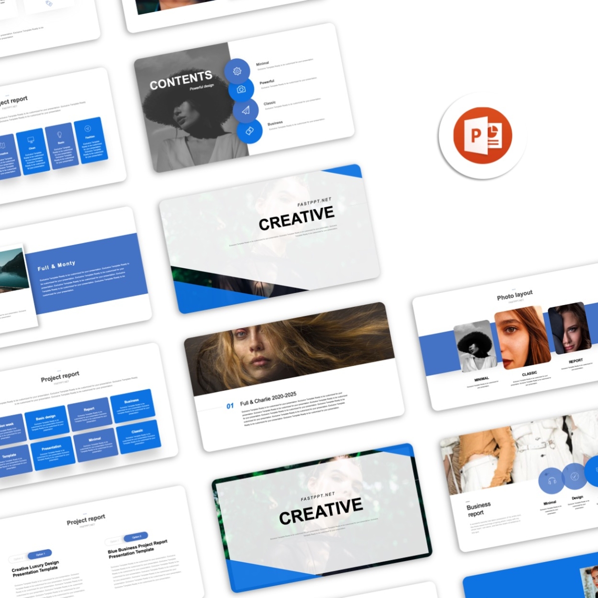 Blue Creative Business Plan PowerPoint Template