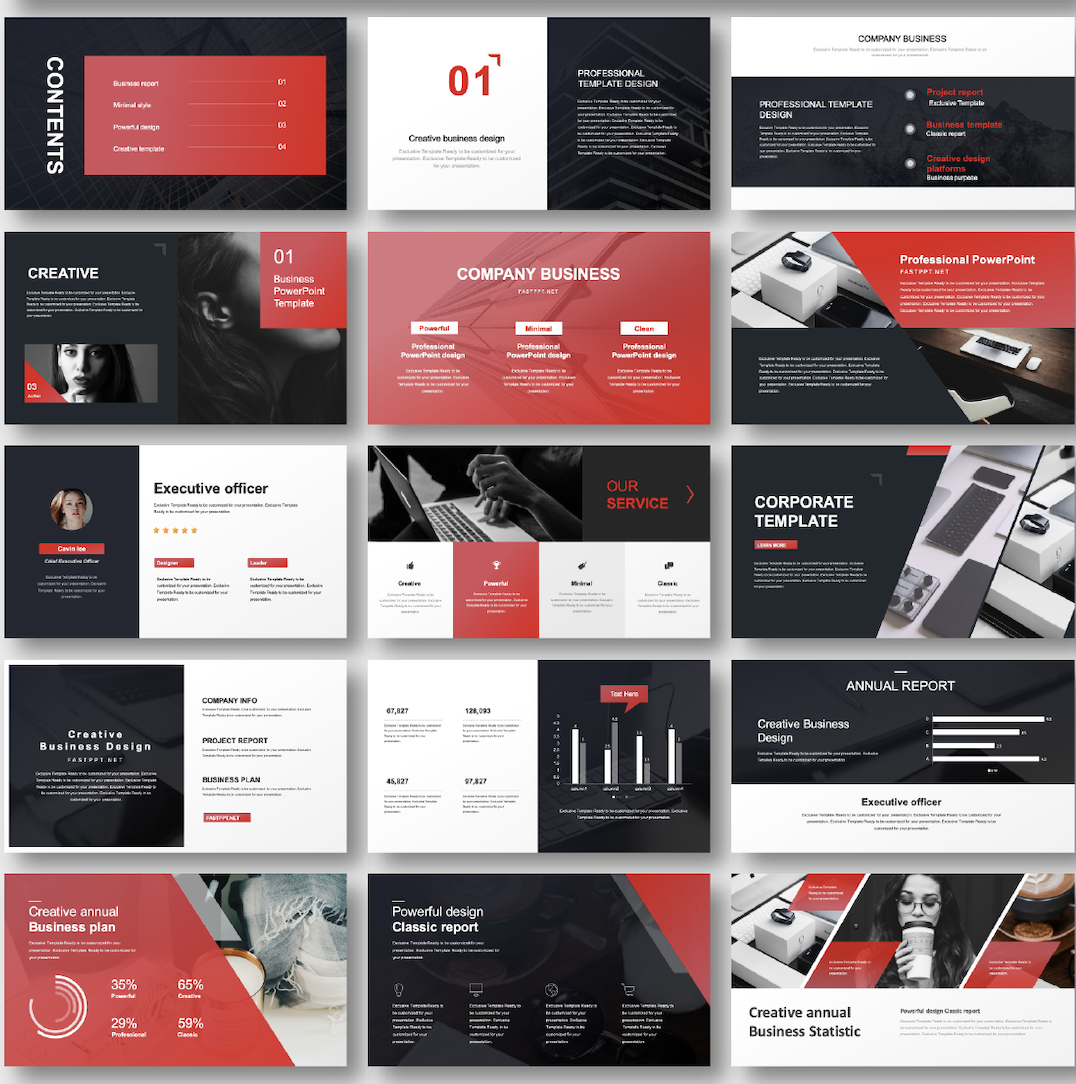 Black Red Business Report Presentation Template Original And High Quality Powerpoint Templates