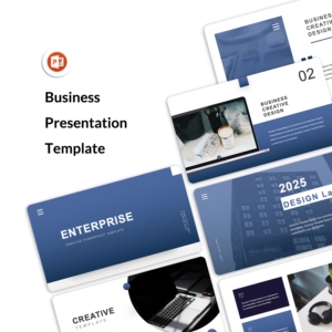 2 in 1 Blue & Gray Business Presentation Template