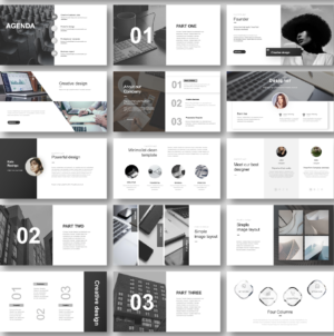 Black & White Useful Business Plan PowerPoint Template