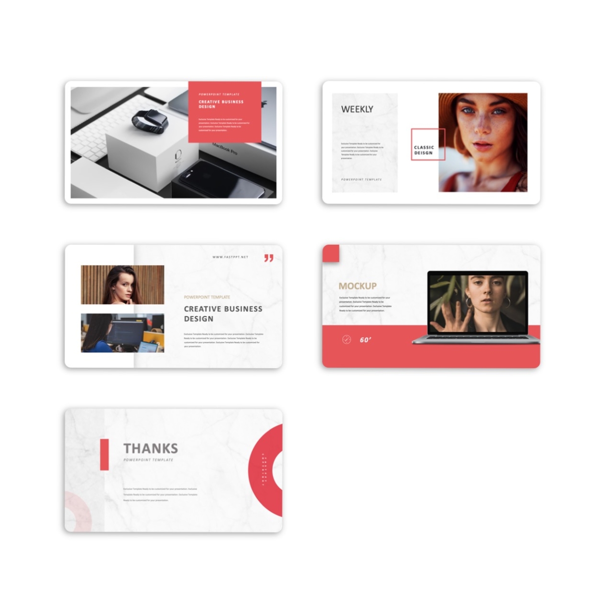 2 in 1 Blue and Red Creative PowerPoint Template