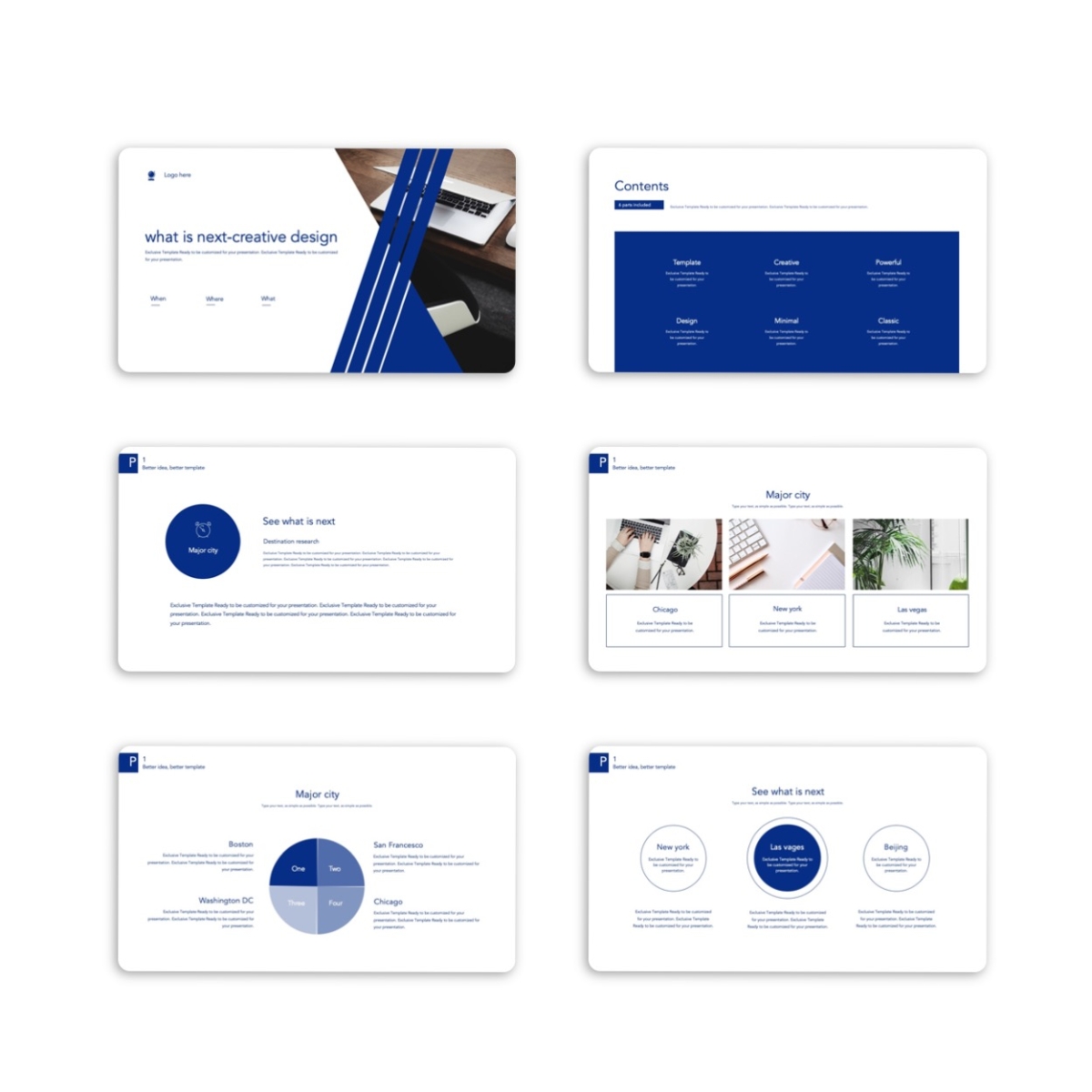 Google Slides-Blue Creative Design Premium PowerPoint Template