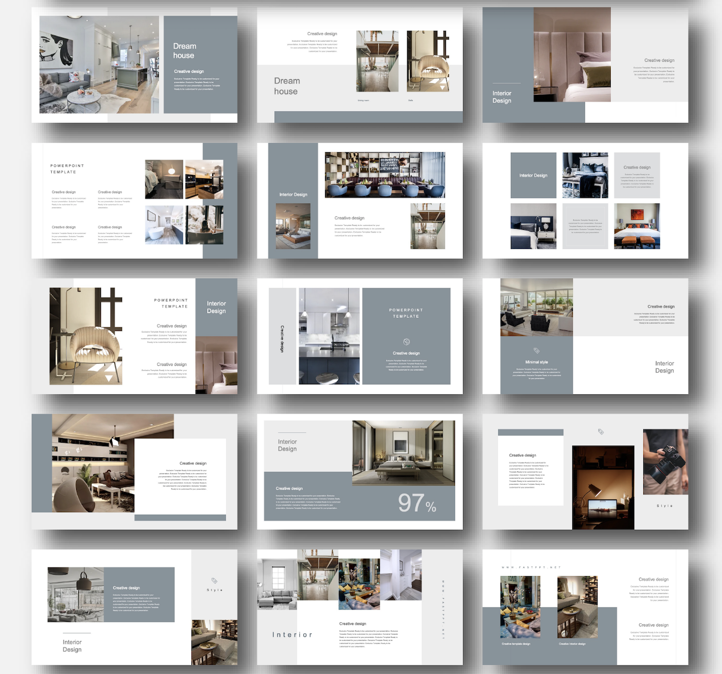 Creative Modern Interior Design PowerPoint Template Original and High