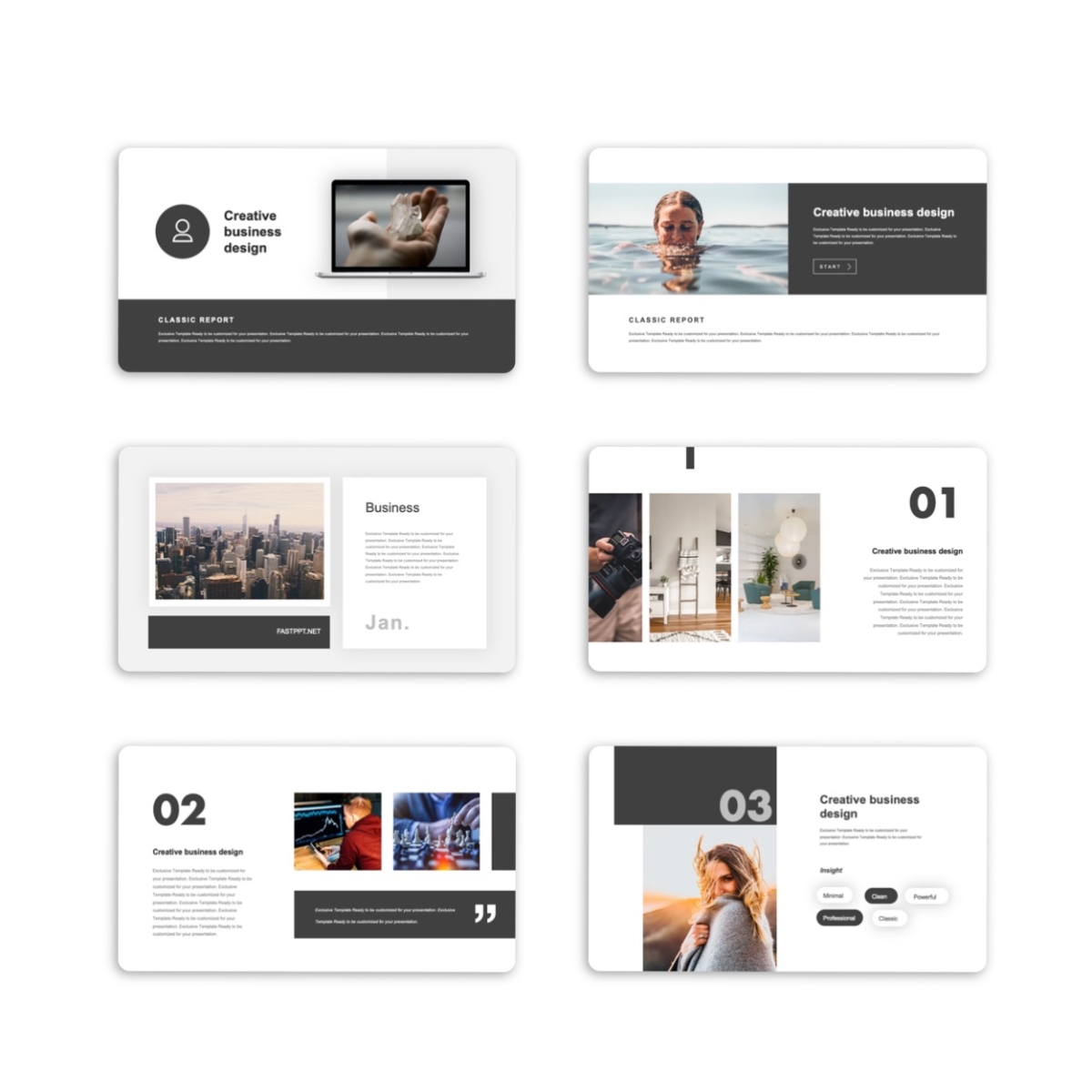 Google Slides-Black White Business Proposal PowerPoint Template